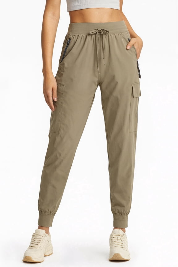 Women's Cargo Pants Lightweight-Quick Dry Hiking Pants Athletic Lounge Casual Travel Khaki （Size XS-XXXL）