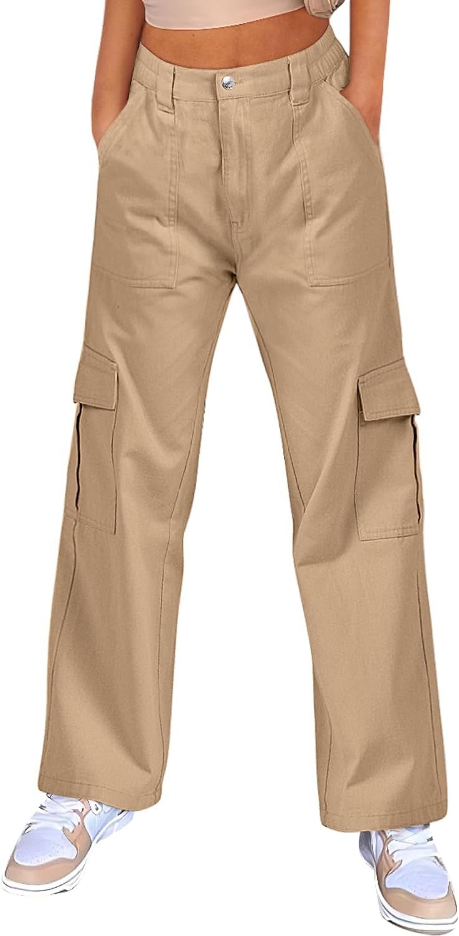 ☆PLEATED WOOL CARGO PANTS/KIMHEKIM☆ Women-s-Cargo-Pants-High-