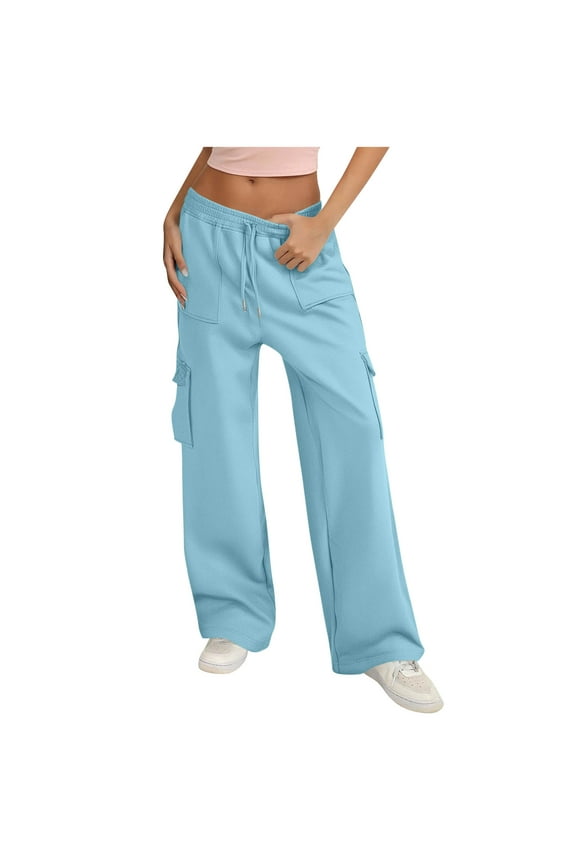 Women's Cargo Pants Solid Color Elastic Waist Side Pockets Relaxed Utility Style With Drawstring Waist Roomy Multiple Pockets Variety Color Choices Outdoor Adventures Street Style Pants for Women