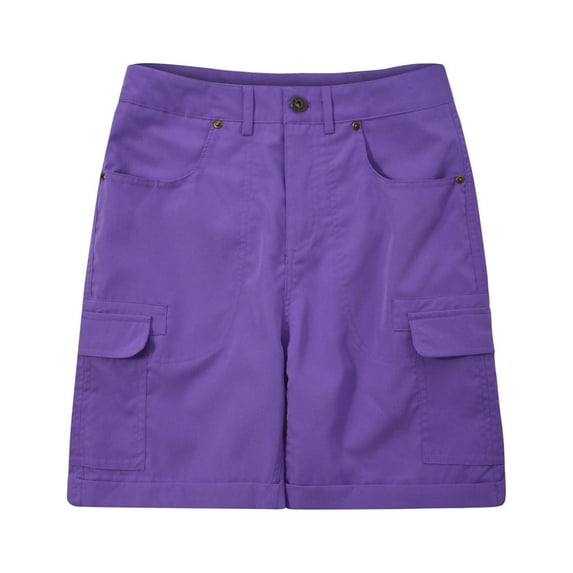 Women's Cargo Shorts Summer Workout High Waist Hiking Bermuda Shorts Solid Casual Loose Fit Curling Hem Cargo Shorts