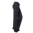 thumbnail image 1 of Women's Cargo Sweatpants, Low-Rise Workout Straight Leggings with Multipockets Butt Lifting Wide Leg Workwear Pants with Drawstring, Black, X-Large, 1 of 3