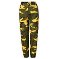 thumbnail image 1 of Women's Cargo Trousers Camouflage Pants Elastic Waist Casual Pants with Pocket, 1 of 5