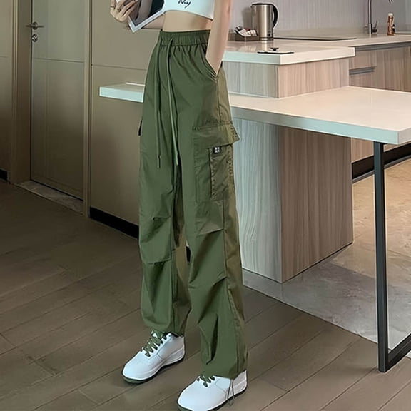 Women's Cargo Trousers Loose Work Trousers Quick Drying Stretch High Waist Pocket StreetwearSun Protective Cargo Pants Long Yoga Pants for Women Womens Winter Pants Womens Lightweight Pants Casual