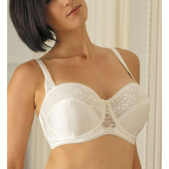 Women's Carnival 123 Full Coverage Strapless Underwire Bra (Ivory 38C)