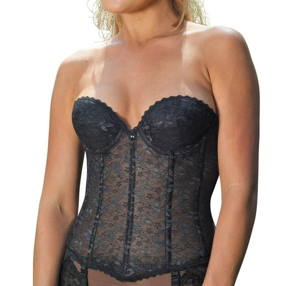 Women's Carnival 313 Brasselette The Silhouette Maker Longline Bra (Black 36A)