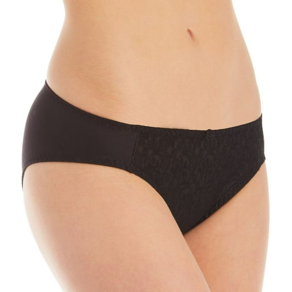 Women's Carnival 3137 Tuxedo Lace Microfiber Low Rise Bikini Panty (Black XL)