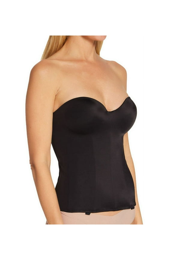 Women's Carnival 426 Invisible Torsolette Longline Bra (Black 36DD)