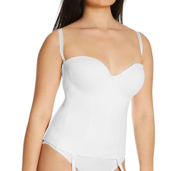Women's Carnival 426 Invisible Torsolette Longline Bra (White 38B)