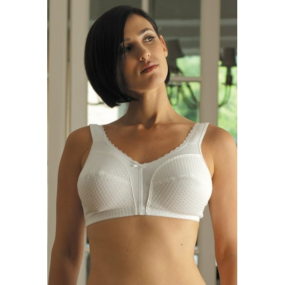 Women's Carnival 660 Full Figure Cotton Lined Soft Cup Bra (White 40C)