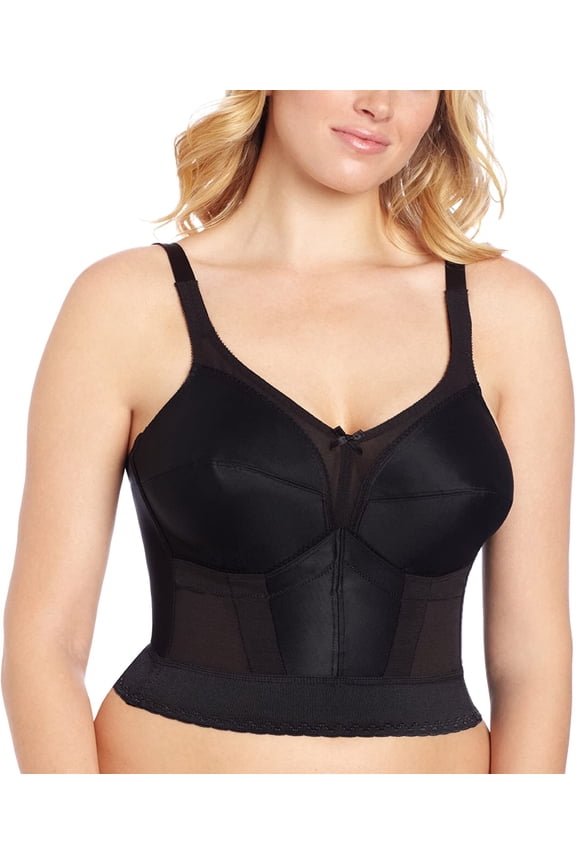 Women's Carnival 720 Full Figure Camisole Longline Bra (Black 42DDD)