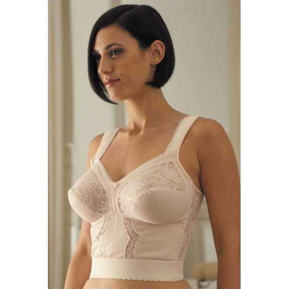 Women's Carnival 730 Full Figure Wide Strap Longline Bra (Blush 38B)