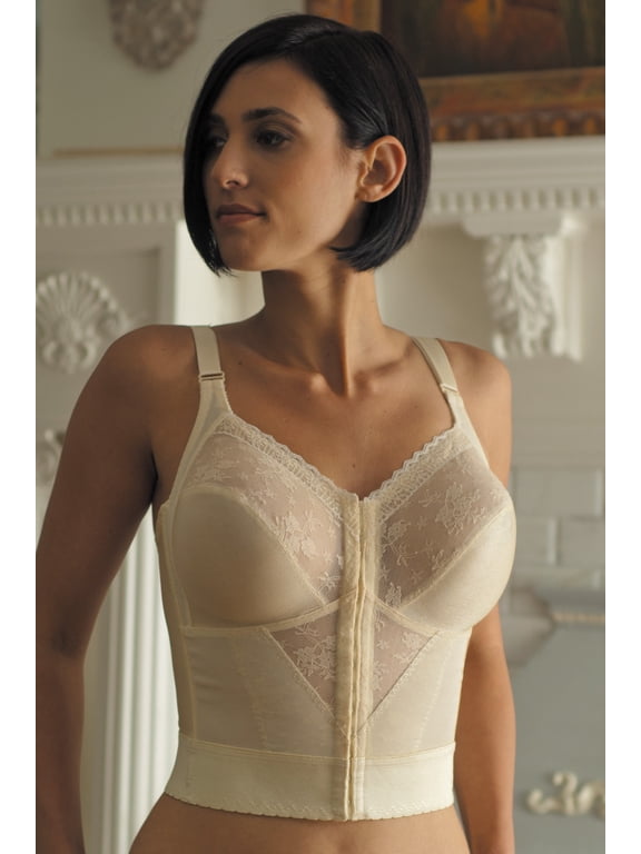 Women's Carnival 745 Front Closure Longline Bra (Champagne 34B)