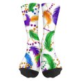 thumbnail image 1 of Women‘s Carnival Print Socks, Breathable Crew Socks with Colorful Festival Patterns, for Mardi Gras, Parties, Cosplay & Fun Outfits B 1pcs, 1 of 6
