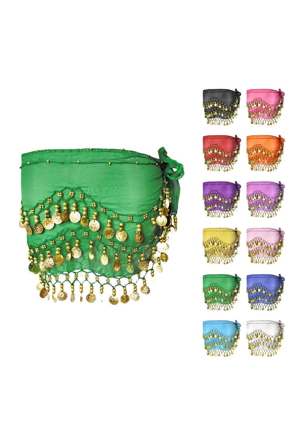 Women's Carnival Sequin Tassel Waist Chain Hip Scarf Performance Belt Cover