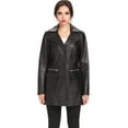 thumbnail image 1 of Women's "Caroline" New Zealand Lambskin Leather Walking Coat - Small, 1 of 6
