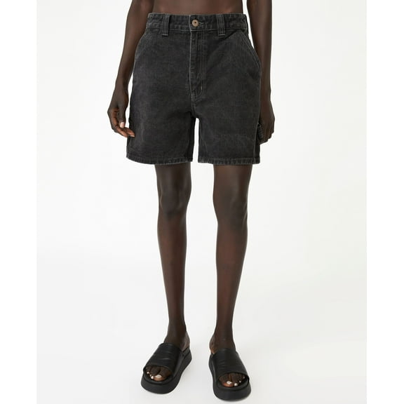 Women's Carpenter Denim Shorts Graphite Black 4