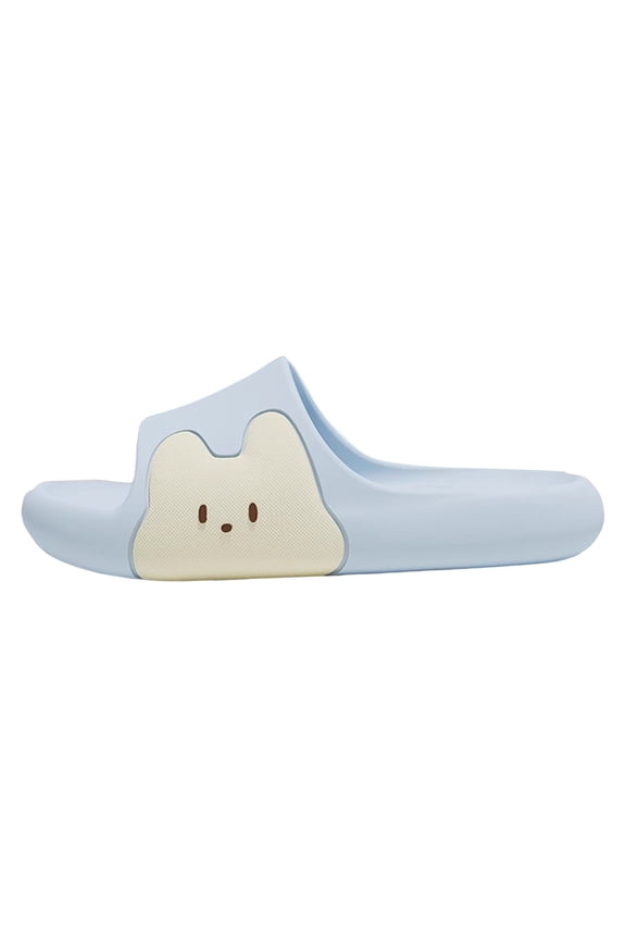 Women's Cartoon Cat Platform Sandals Lightweight Slide EVA Slippers Non Slip Bedroom Shower Shoes Open Toe Backless Mule