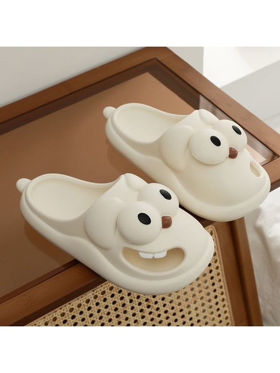 Women's Cartoon Dog Clogs Closed Toe Slippers with Chunky Sole Cute Funny Comfort Summer Indoor Home Casual Breathable Daily Slippers