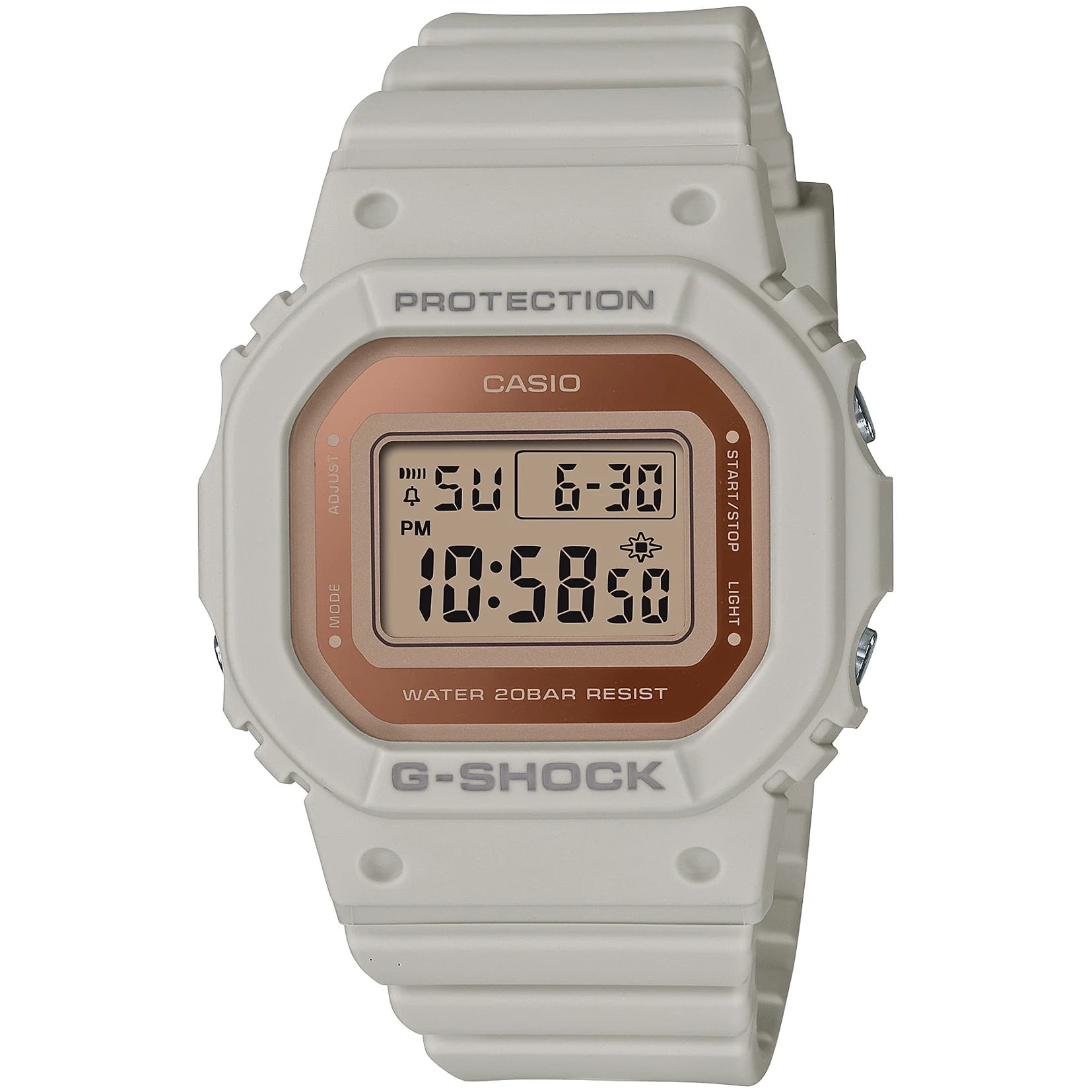 Women's Casio G-Shock Classic Digital Watch White Gold GMDS5600-8