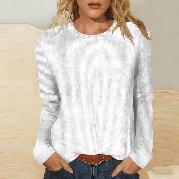 Women's Casual 3/4 Sleeve Round Neck Loose Fit T-Shirt Top for Everyday Wear