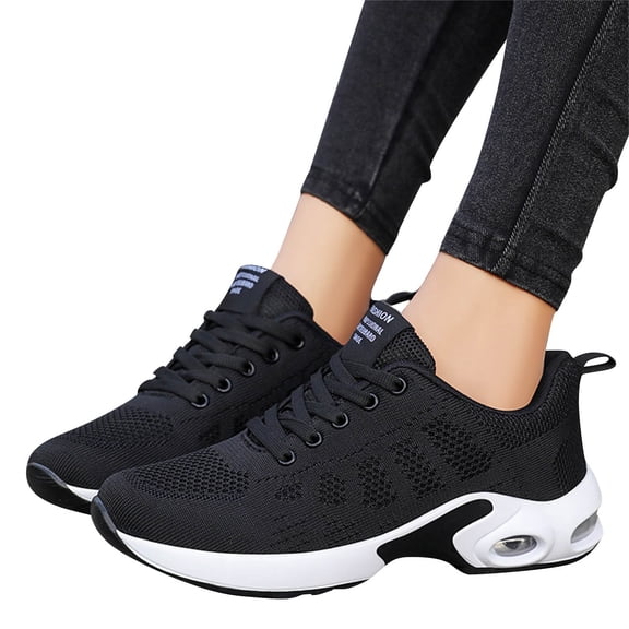 Women's Casual Air Cushion Athletic Shoes Korean Student Version Fashion Breathable Sports Shoes.
