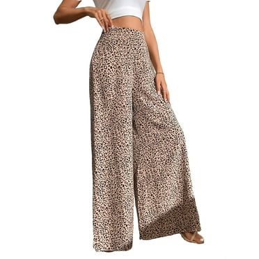 Women's Casual All Over Print Wide Leg Khaki Pants Tall XL (12)