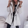 thumbnail image 1 of Women's Casual Autumn/winter Hooded Zipper Coat In The Latest Fashion Long Anorak Jacket Jacket Dresses for Women Work Women Light Jacket Casual Cute Jacket Womens Women Fall Jackets Women's Denim, 1 of 8
