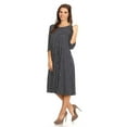 Women's Casual Basic Comfy 3/4 Sleeve Flare Aline Midi long maxi Dress