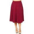 thumbnail image 1 of Women's Casual Basic Plus Size High Waist A-Line Mid-Length Skirt, 1 of 6
