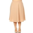 thumbnail image 1 of Women's Casual Basic Plus Size High Waist A-Line Mid-Length Skirt, 1 of 5