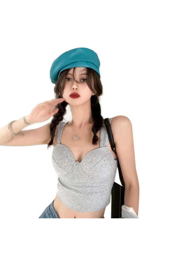 Women's Casual Basic V Neck Sleeveless Stretchy Cami Tank Top Cami Tops