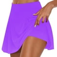 thumbnail image 1 of Women's Casual Basic Versatile Flared Pleated Mini Skater Skirt with Shorts, 1 of 5