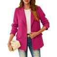 thumbnail image 1 of Women's Casual Blazers Long Sleeve Lapel Button Open Front Work Office Blazer Jackets Suit, 1 of 1