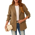 thumbnail image 1 of Women's Casual Blazers Long Sleeve Lapel Button Open Front Work Office Blazer Jackets Suit, 1 of 1