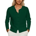 thumbnail image 1 of Women's Casual Button Down Cardigan Soft Lightweight Knit Sweater for Spring andFall Daily Wear withJeans or Skirts,Green,One Size, 1 of 9