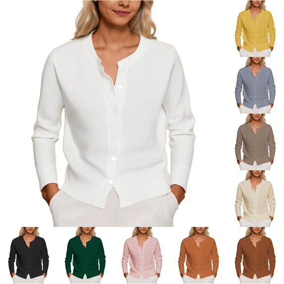 Women’s Casual Button-Down Cardigan for Spring and Fall - Soft Lightweight Knit Sweater for Daily wear with Jeans or Skirts