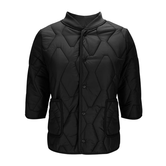 Women's Casual Button-Down Jacket, Three-Quarter Sleeve Lightweight Nylon Spandex Blend with Front Pockets, Ideal for Home and Outdoor Wear in Spring, Fall, and Winter Seasons
