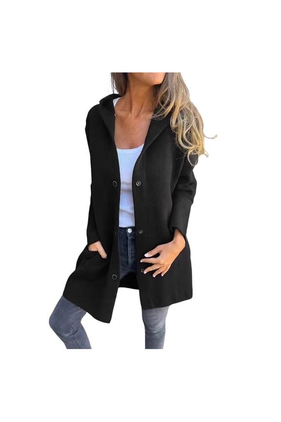 Women's Casual Button Jackets Lapel Long Sleeve Suit Jackets