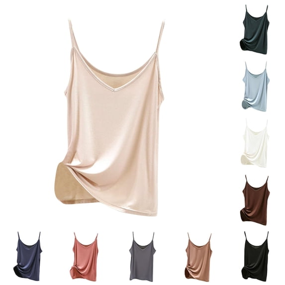 Women's Casual Camisole Tank Top for Home and Leisure Comfortable Strap Design Versatile Layering Soft Breathable All Season Wear Long Top Bra Camisoles for Women plus Size Long Camisole Tops for