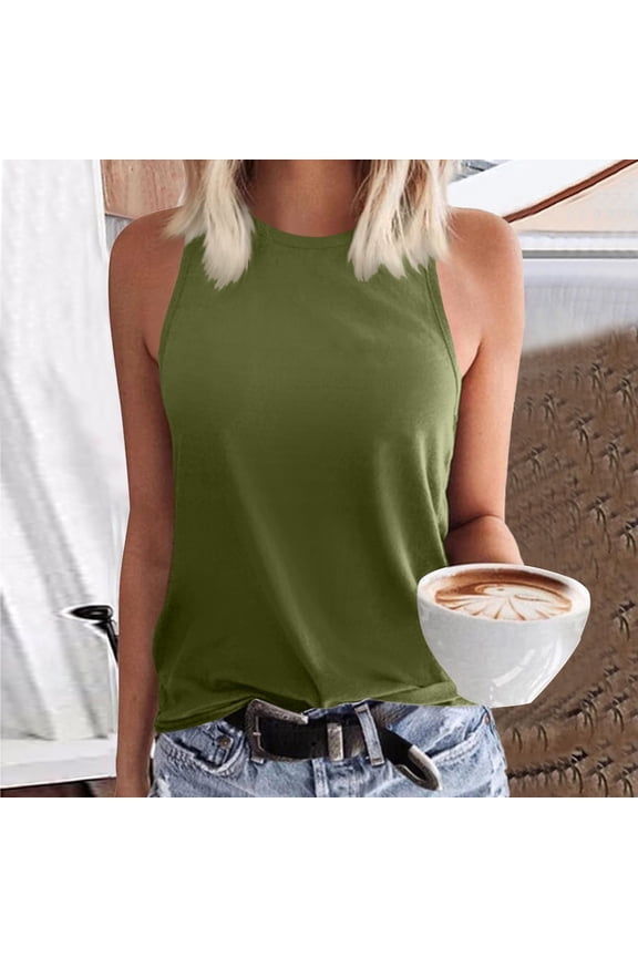 Women's Casual Camisole Tank Top Pure Color Basic Strap Sleeveless Undershirt for Home Wear Summer Comfortable Soft Breathable Extra Long Tops for Layering Womens 3x Tops Womens Spaghetti Strap