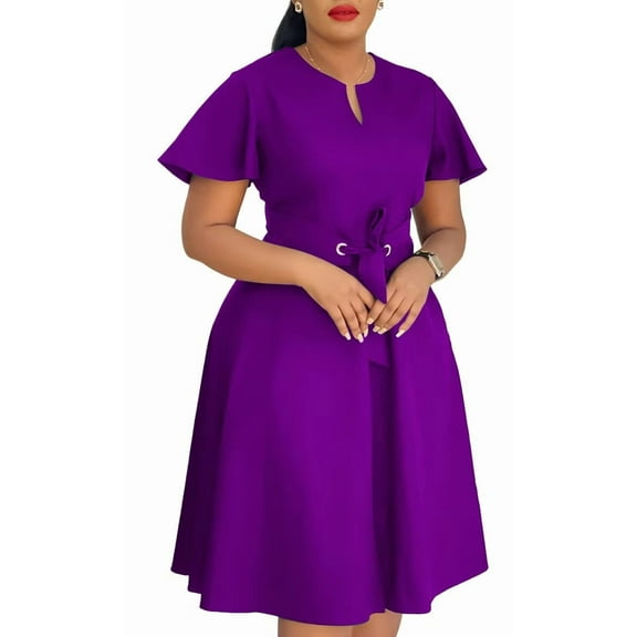 Women's Casual Cap Sleeve Pleated Long Midi Dress Loose Beach A line Flowy Dress