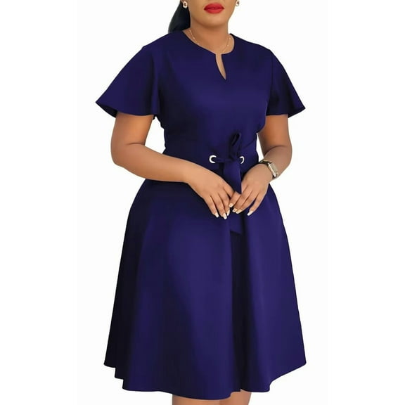 Women's Casual Cap Sleeve Pleated Long Midi Dress Loose Beach A line Flowy Dress