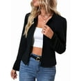 thumbnail image 1 of Women's Casual Cardigan Cropped Long Sleeve Shrug Thin Open Front Jacket, 1 of 7