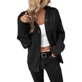 thumbnail image 2 of Men's Wool Long Sleeve Cardigan - V Neck Cable Knit Open Front Sweater 2 of 9