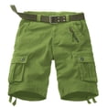 thumbnail image 1 of Women's Casual Cargo Shorts Multi-Pockets Twill Bermuda Summer Shorts(No Belts),Armygreen 18, 1 of 6
