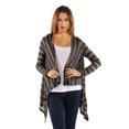 thumbnail image 1 of Women's Casual Charcoal Printed Shrug, 1 of 3