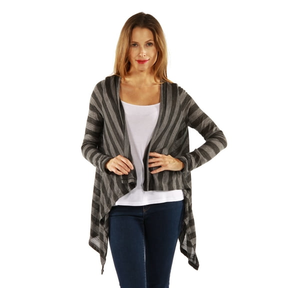 Women's Casual Charcoal Printed Shrug