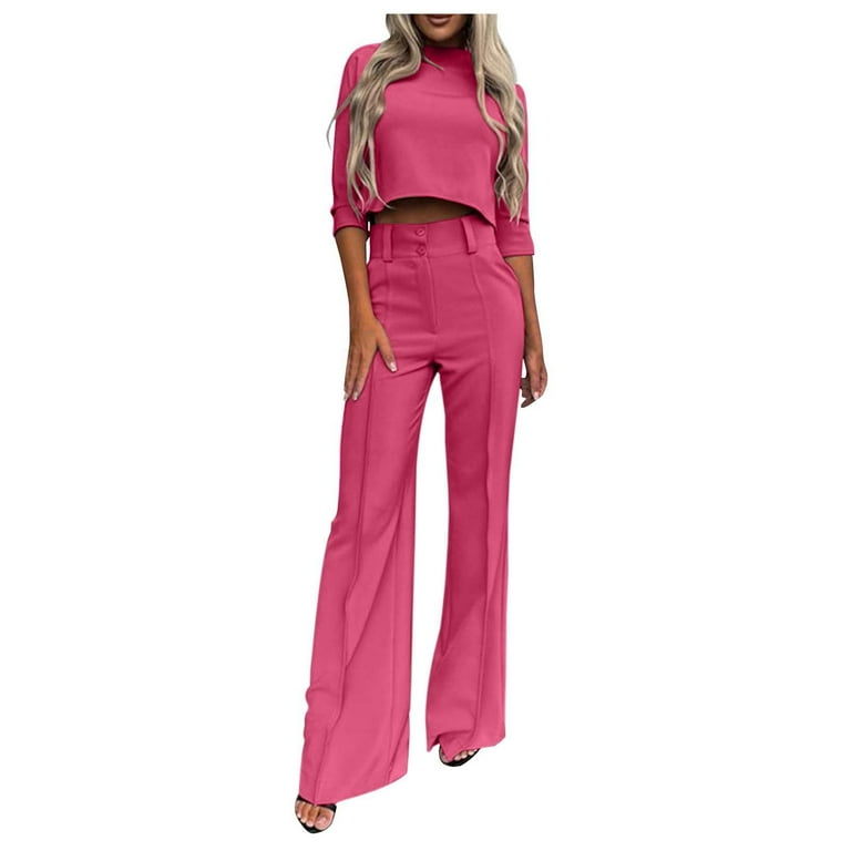Women's Casual Chic Two Piece Outfit Set
