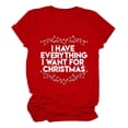 thumbnail image 1 of Women's Casual Christmas Printed T-Shirt Round Neck Short Sleeve Tee Top Blouse Comfortable Holiday Fashion, 1 of 2