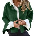 thumbnail image 1 of Women's Casual Coat Long Sleeved Hoodless Casual Outwear Lapel Cardigan Solid Color Top Jacket, 1 of 6